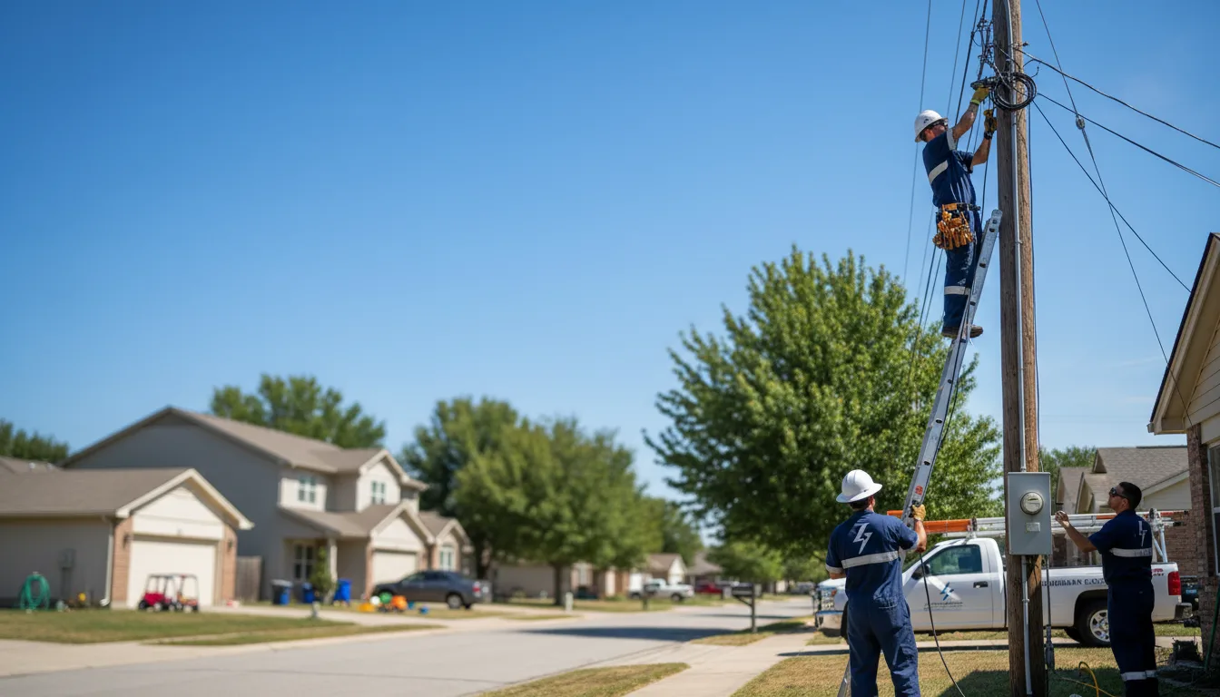 Residential electrician providing installation services in Lakeview, OH